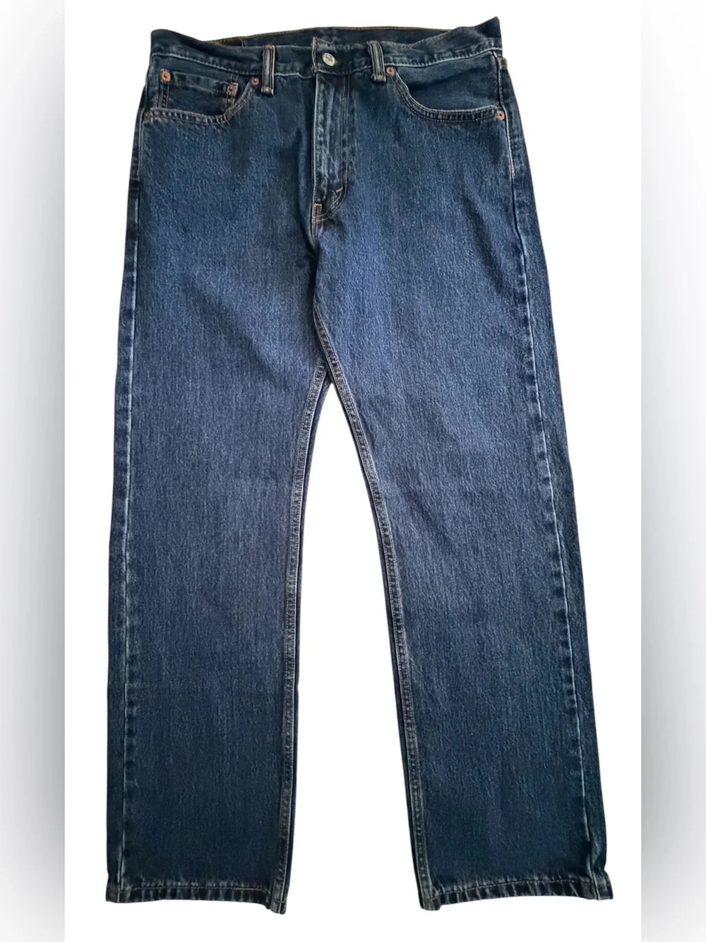 Levi's Men's 505 Relaxed Straight Jeans in Dark Blue, 33x30